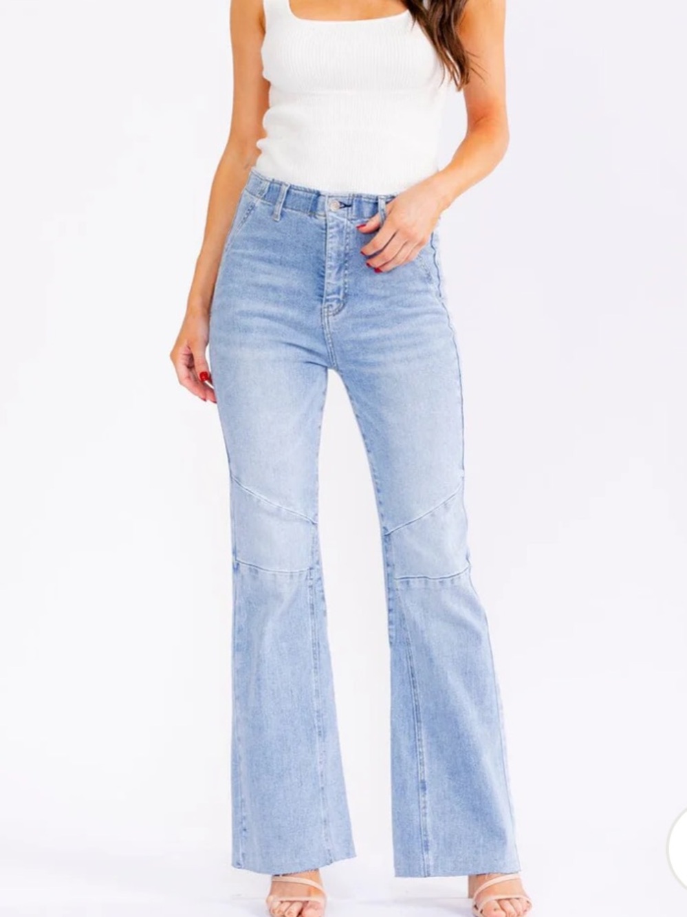 Flare Stretch Denim Pants